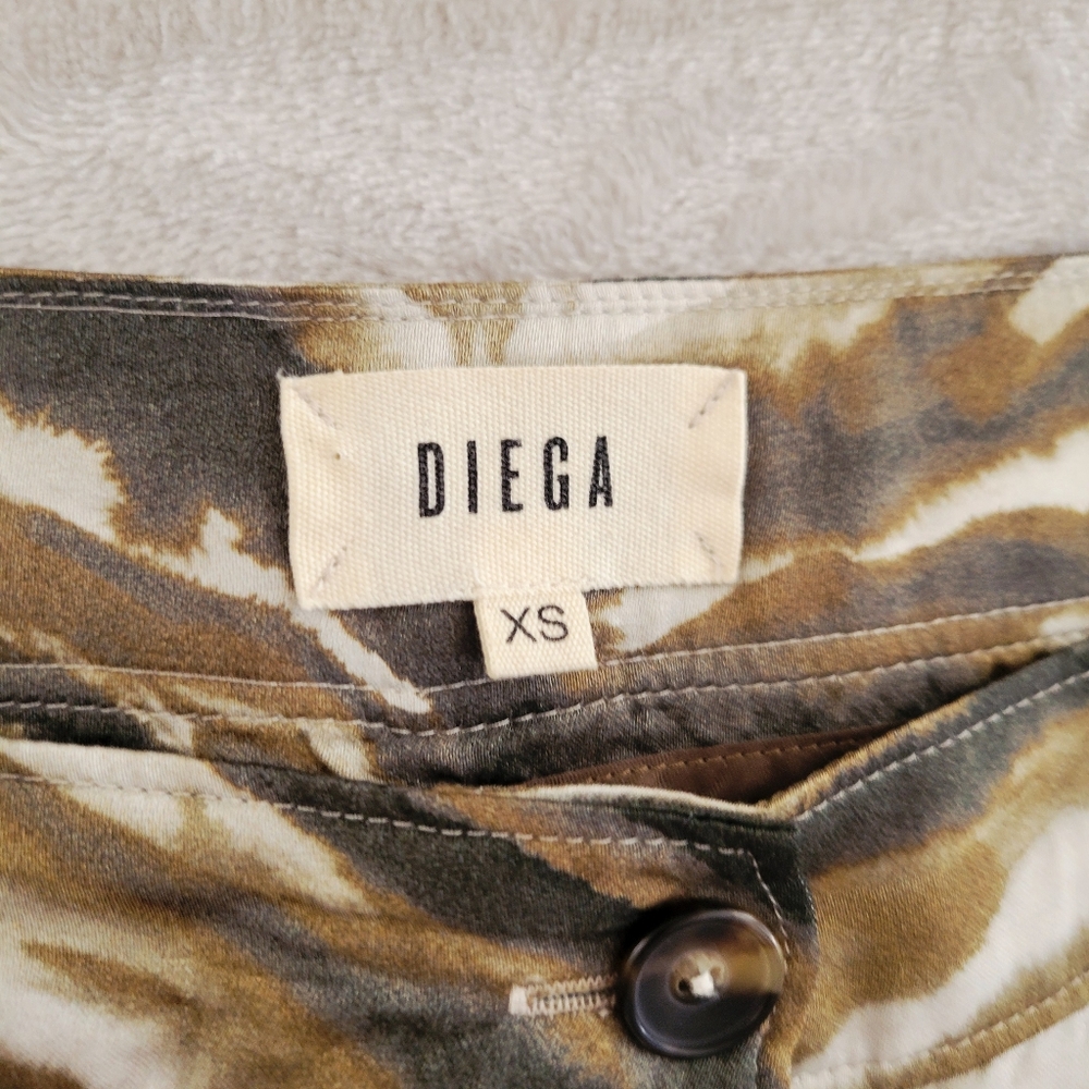 Diega Patrelo Silky Tiger Print Camo Cargo Pants XS - Picture 7 of 13